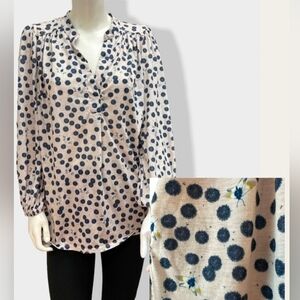 H&M Butterfly/Dots Popover top